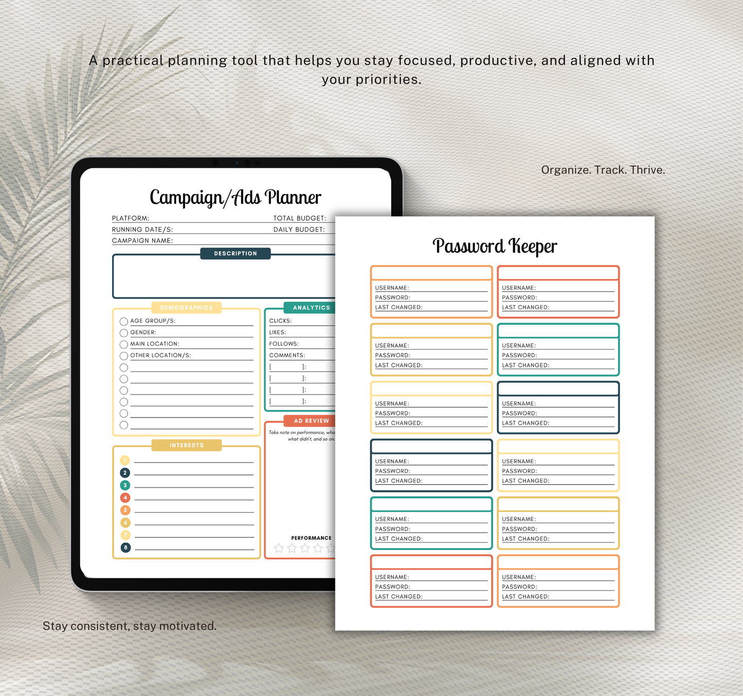 Social Media Planner | Content Calendar & Strategy Digital Planner
