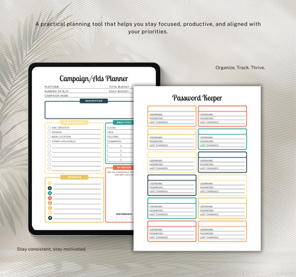 Social Media Planner | Content Calendar & Strategy Digital Planner
