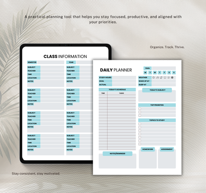 Student Planner | Academic & Study Organizer Digital Planner
