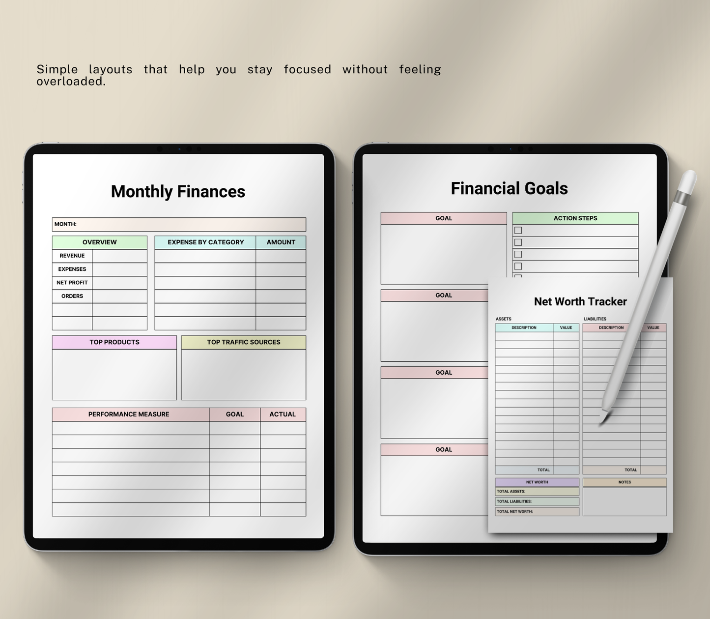 Neurodivergent Budget Planner | Printable Money & Expense Organizer