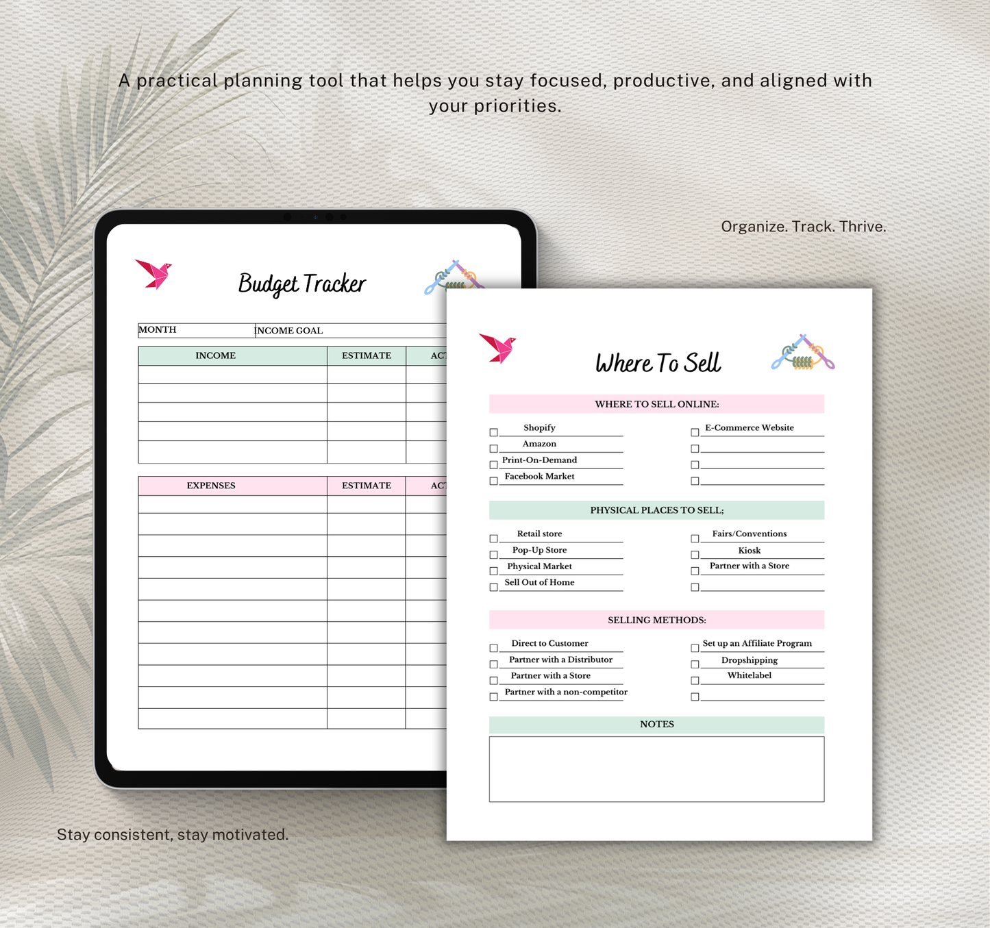 Print on Demand Planner | Ready to Print Planner Pages PDF for POD Business