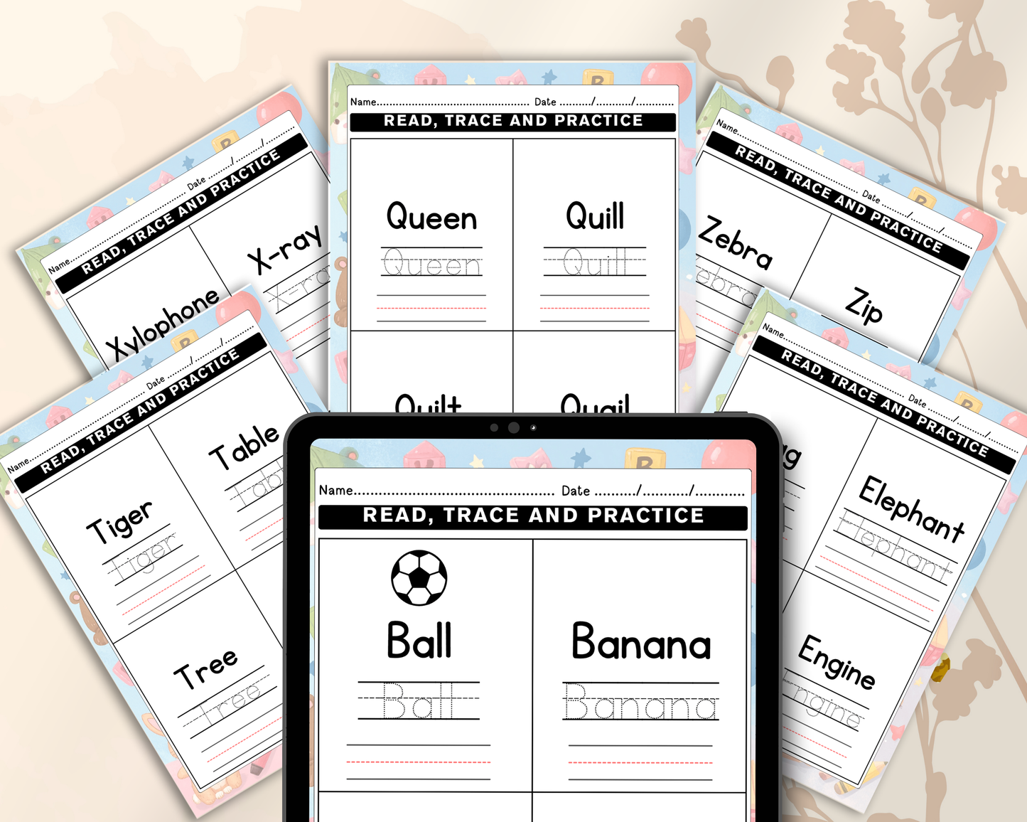 Word Tracing Worksheets for Pre-Kindergarten | Printable Handwriting Practice & Early Learning Activities