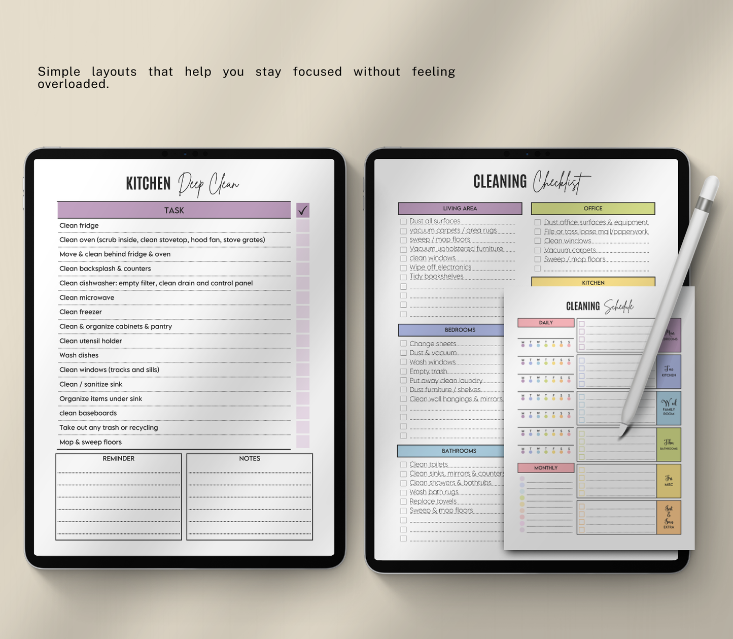 ADHD Cleaning Planner | Printable Home & Task Organizer