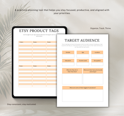 Etsy Seller Planner | Digital Planner PDF for Shop Organization & Sales Tracking