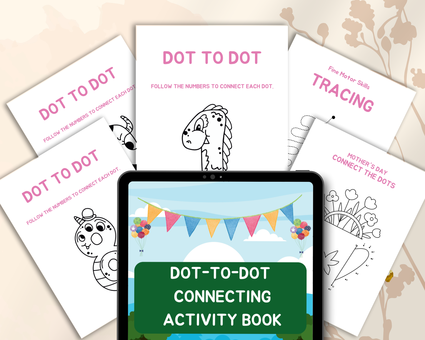 Dot-to-Dot Activity Book for Kids | Printable Connect the Dots Worksheets for Fun Learning