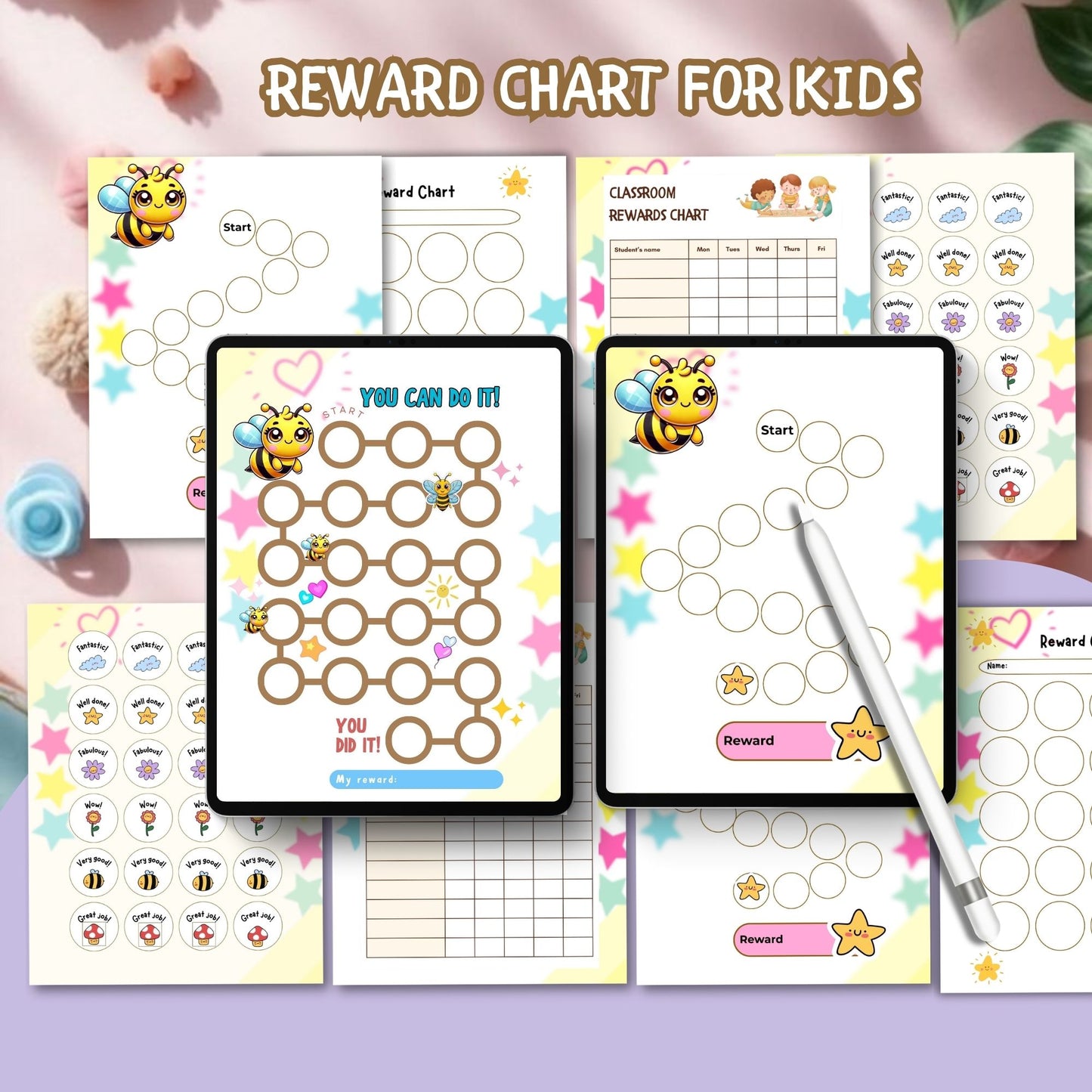 Reward Chart for Kids Printable | Fun Behavior & Motivation Tracker System