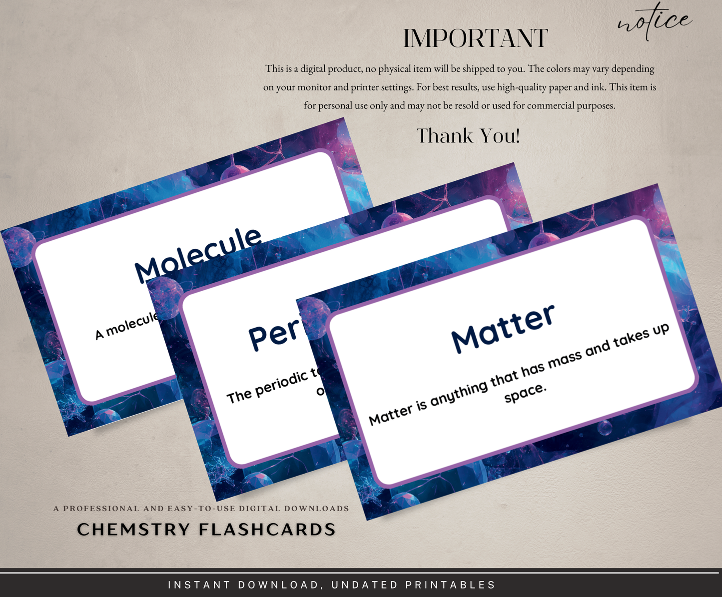 Chemistry Flashcards | Printable Study Cards PDF for Students & Exam Prep