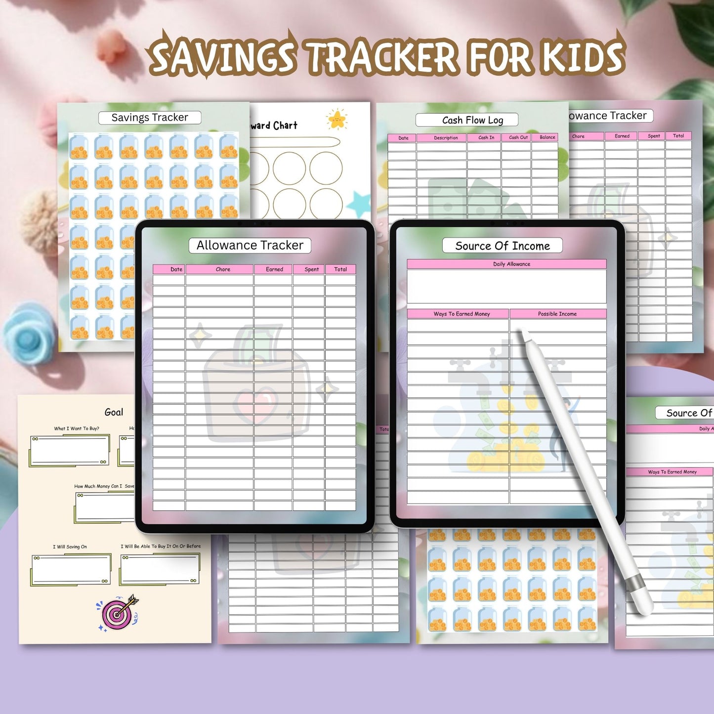 Savings Tracker for Kids Printable | Fun Money Saving Progress Chart for Children