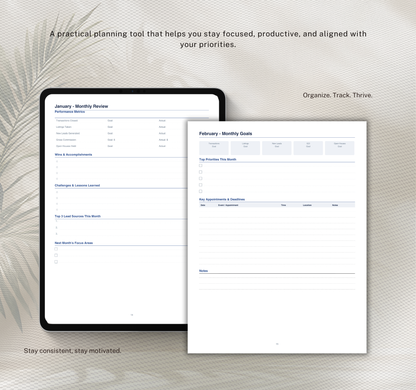 Real Estate Planner | Property Management & Investment Digital Planner