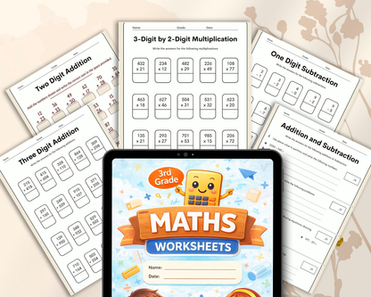 3rd Grade Math Worksheets | Printable Multiplication, Division & Problem Solving Activities