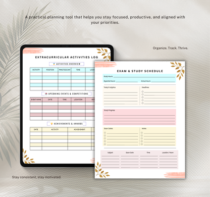 College Planner | Academic & Study Digital Planner PDF for Students