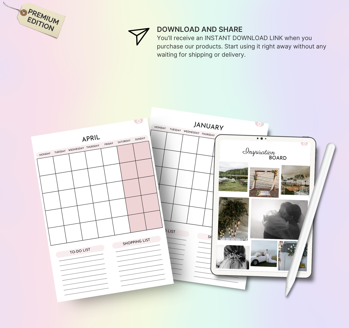 Digital Wedding Planner | Printable Wedding Organizer & Checklist
