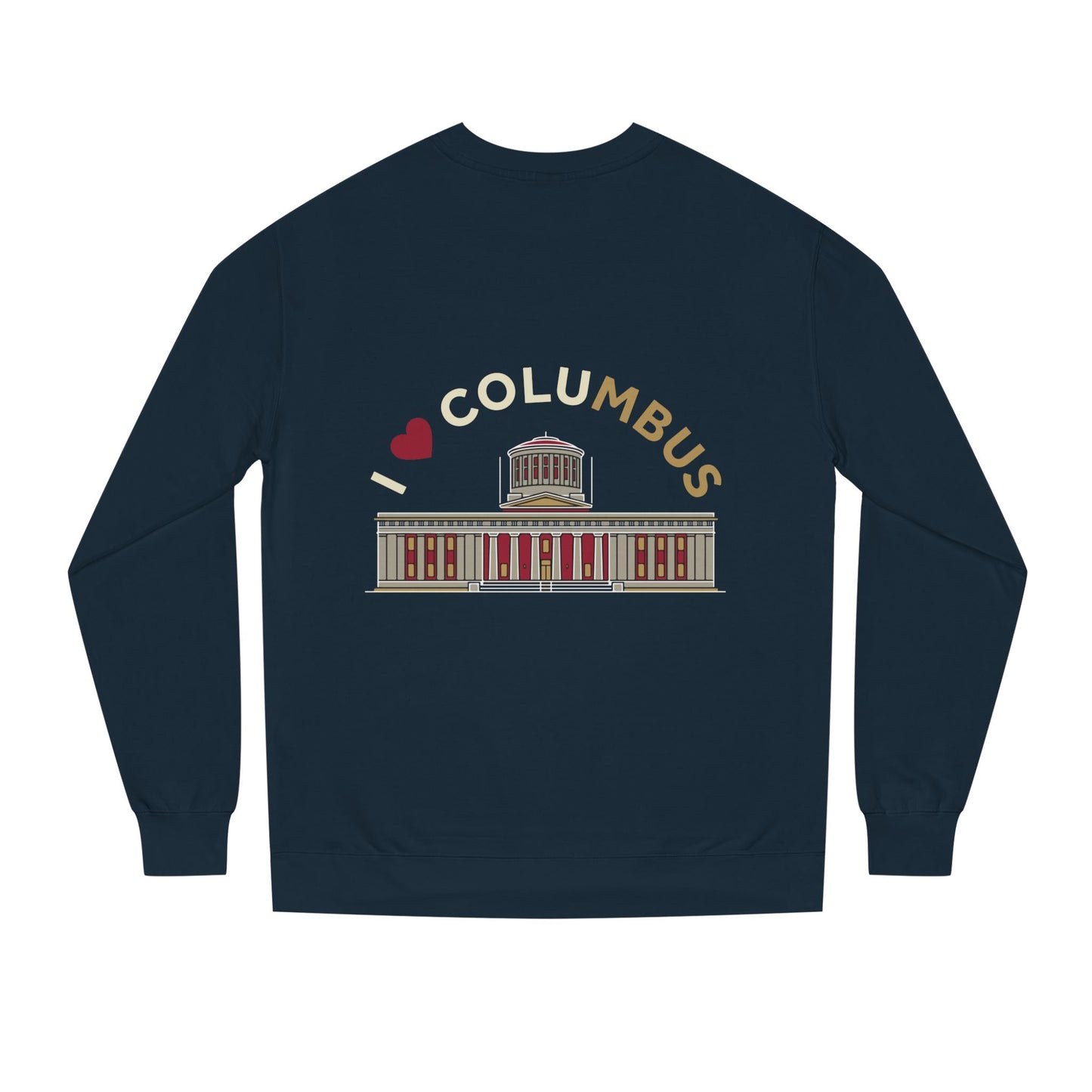 Columbus Landmark Crewneck Sweatshirt — I  Columbus Statehouse Design