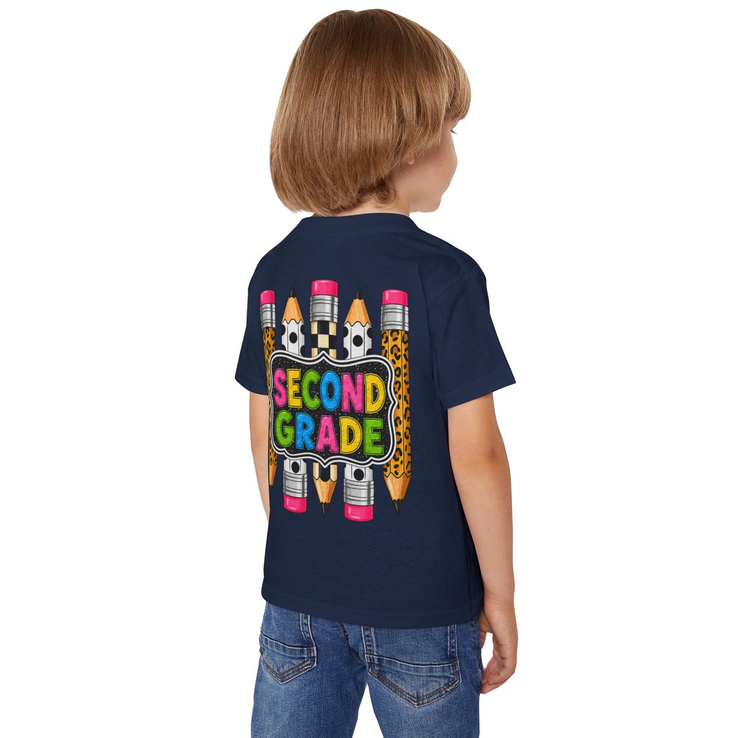 Second Grade Toddler T-Shirt — Colorful Pencils Back-to-School Tee