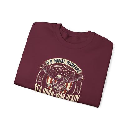 U.S. Naval Warfare Sea Born-War Ready America’s Ocean Force Sweatshirt