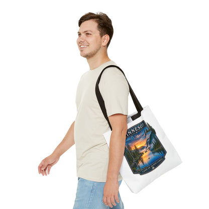 Minnesota Scenic Tote Bag — 'Land of 10,000 Lakes' Sunset Lake Design