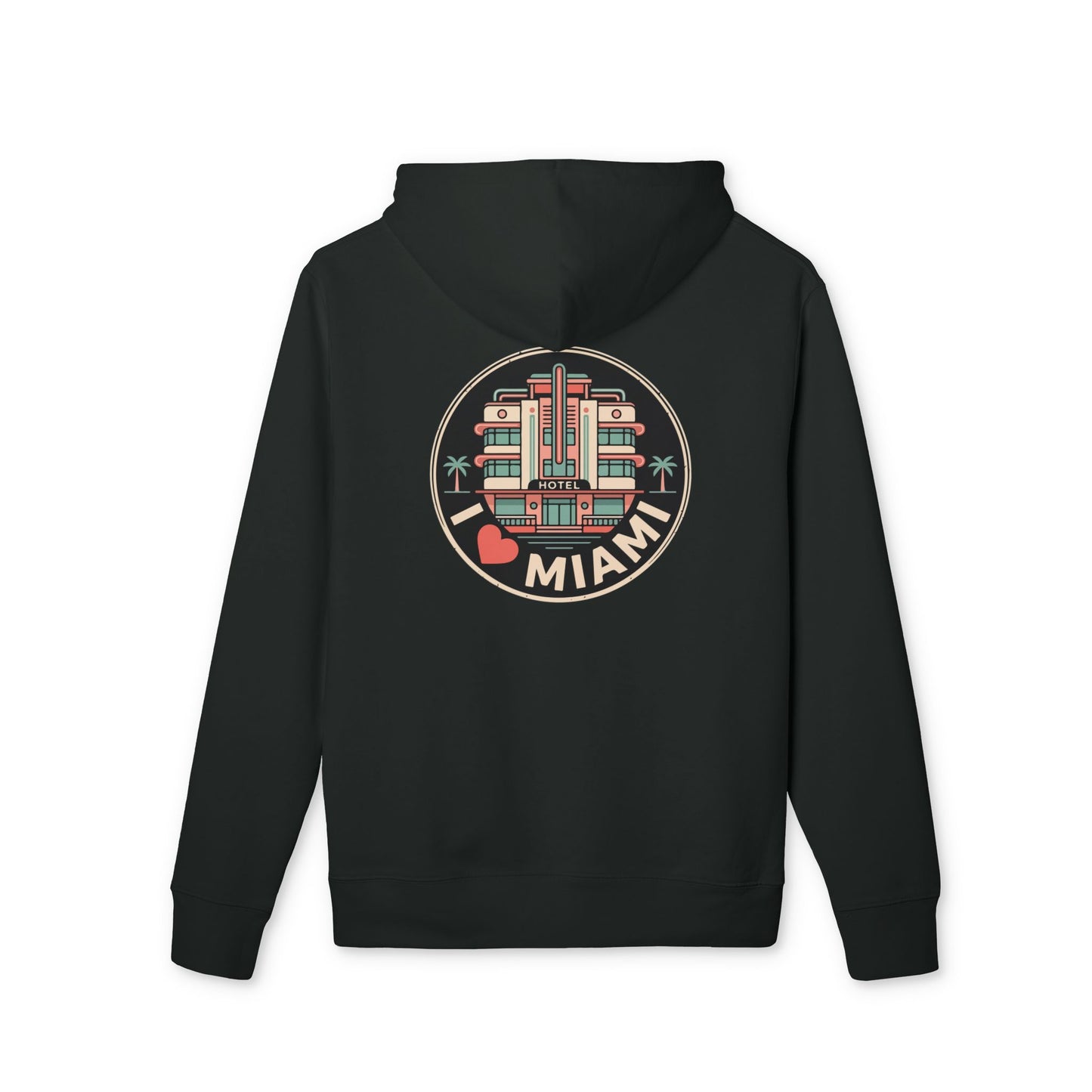 Miami Art Deco Hoodie — I  Miami Vintage Travel Sweatshirt