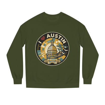 I  Austin Crewneck Sweatshirt — Austin Capitol Retro Graphic