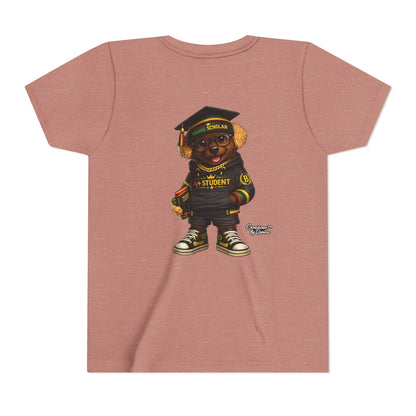 Youth Tee — Scholar Student Bear Graduation Graphic
