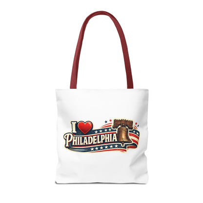 I  Philadelphia Liberty Bell Tote Bag — American Flag City Souvenir