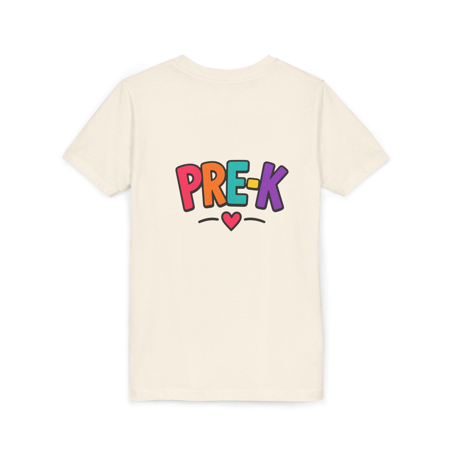 Pre-K Kids Tee — Colorful Heart Preschool Shirt for Boys & Girls