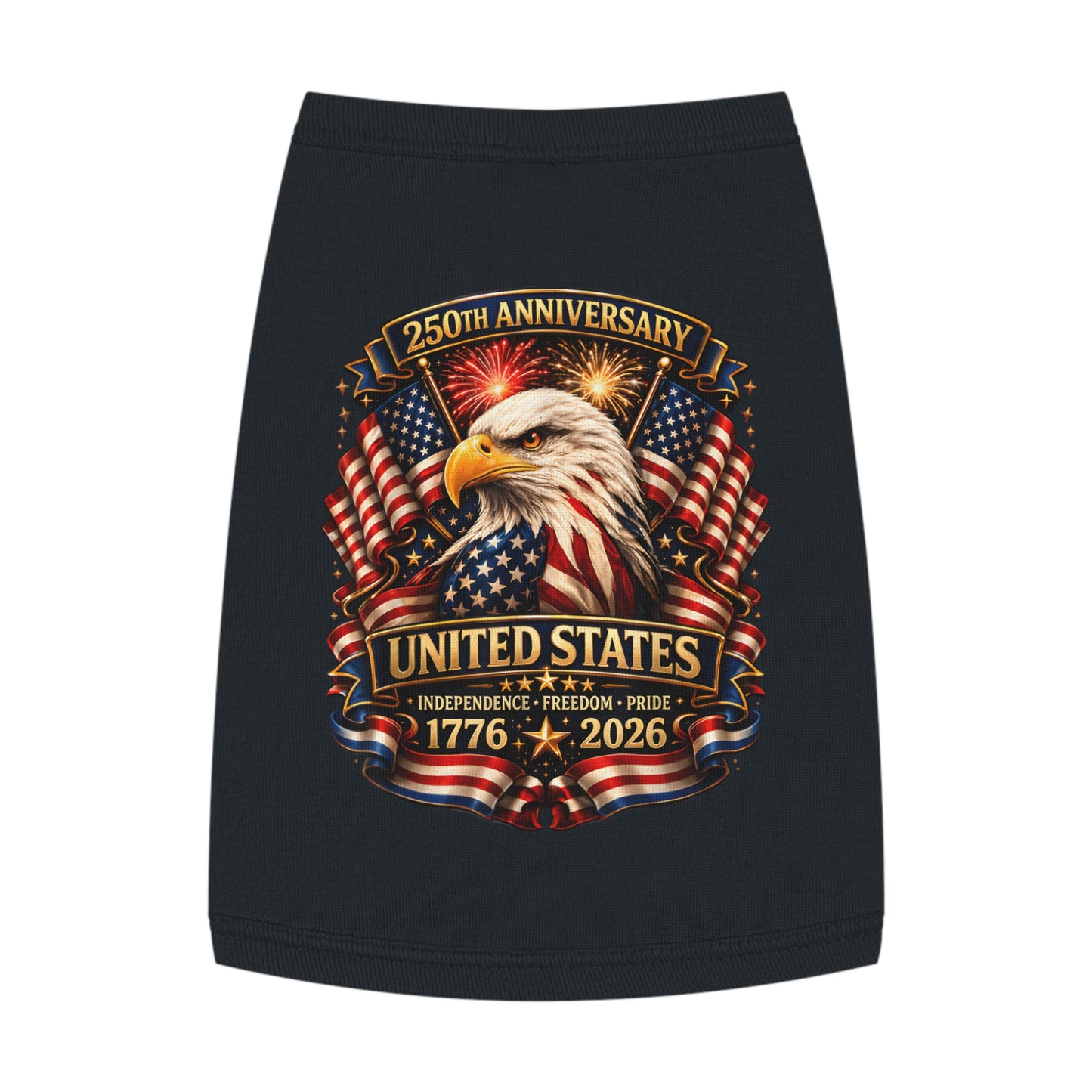 Patriotic Pet Tank — 250th United States Anniversary Eagle (1776–2026)