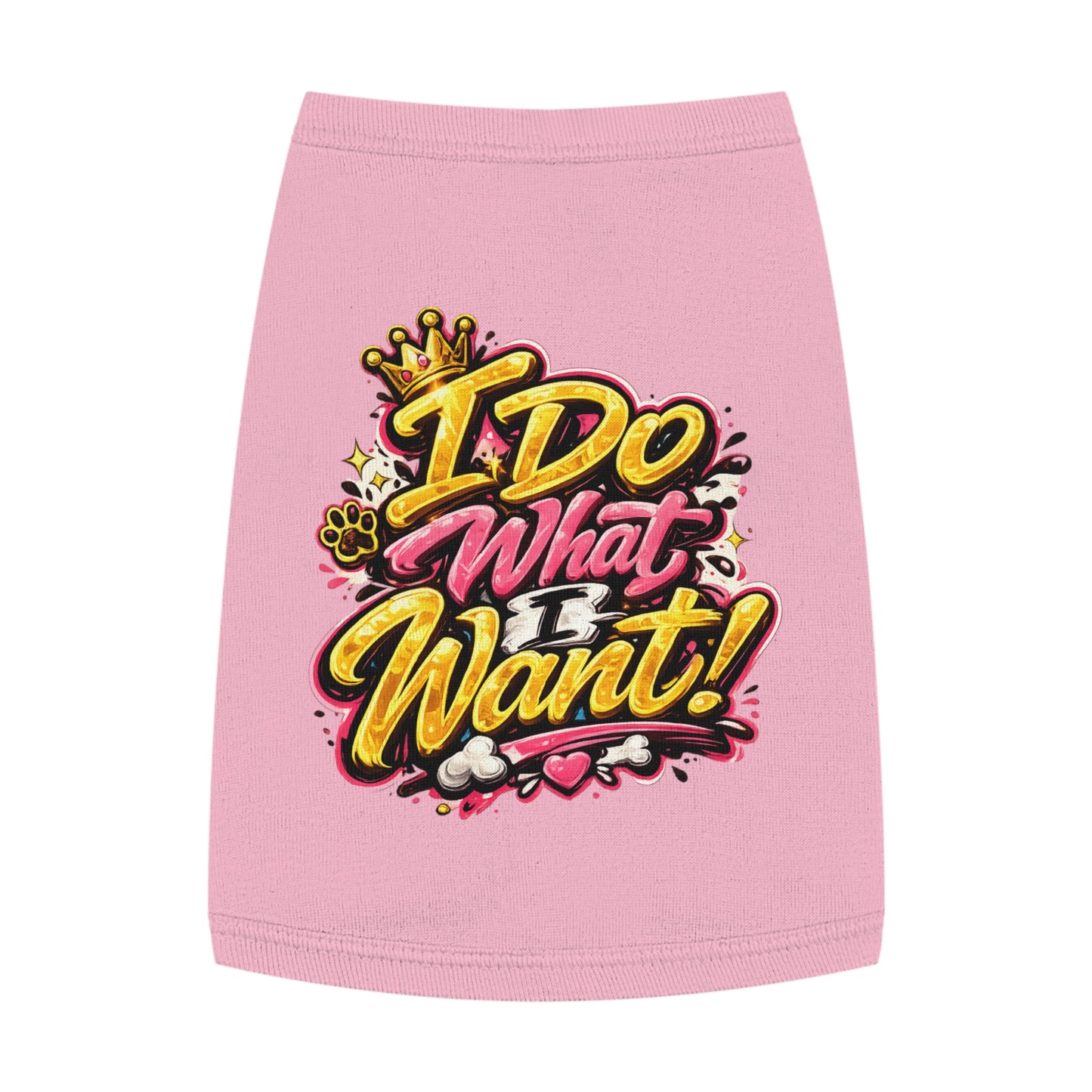 Pet Tank Top — "I Do What I Want!" Bold Graphic Dog Tank