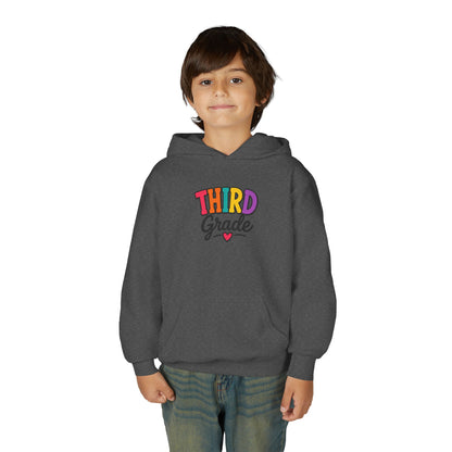 Third Grade Kids Hoodie — Colorful Back-to-School Sweatshirt
