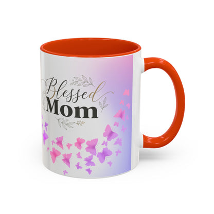 Blessed Mom Butterfly Mug — Colorful 11oz/15oz Ceramic Gift for Mother's Day
