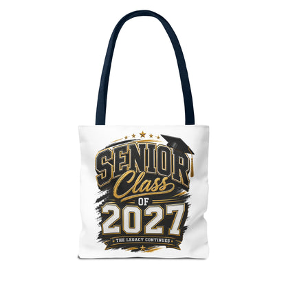 Senior Class of 2027 Tote Bag – Graduation Gift Tote with Cap Graphic