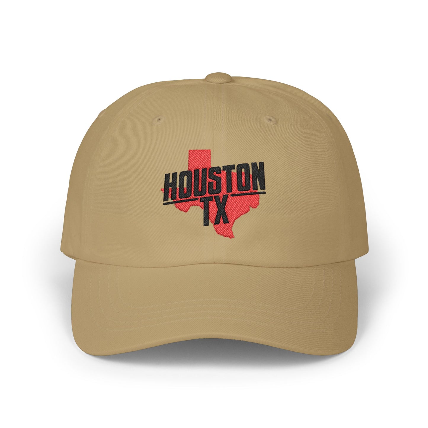 Houston TX Dad Cap — Embroidered Texas Outline Baseball Hat