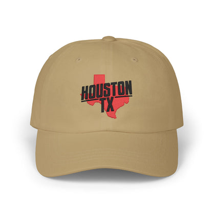 Houston TX Dad Cap — Embroidered Texas Outline Baseball Hat