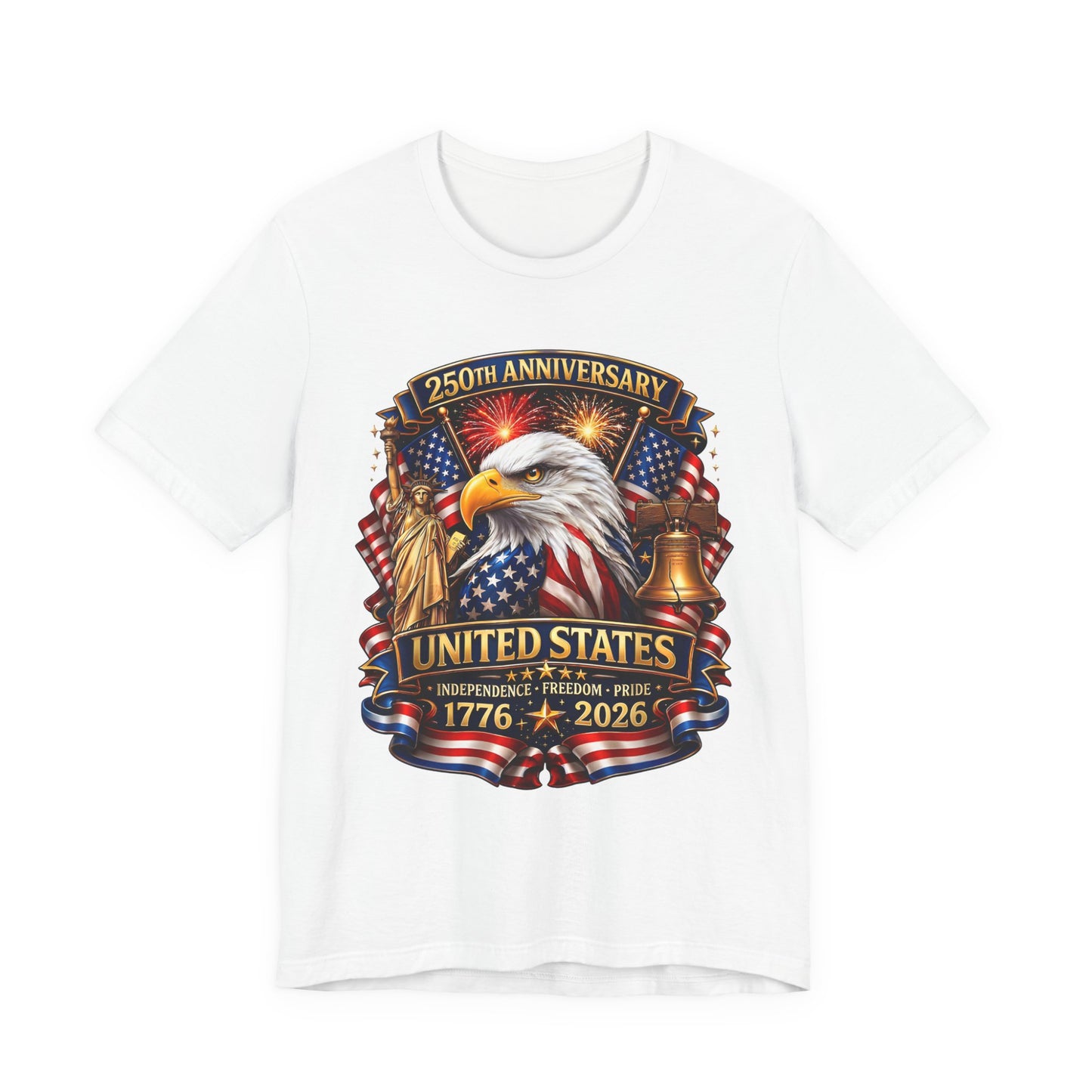 Independence 250th Eagle T-Shirt – United States 1776-2026 Centennial Graphic Tee