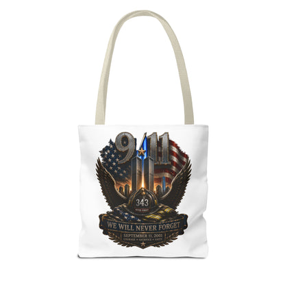 9/11 Memorial Tote Bag — "We Will Never Forget" Tribute Tote