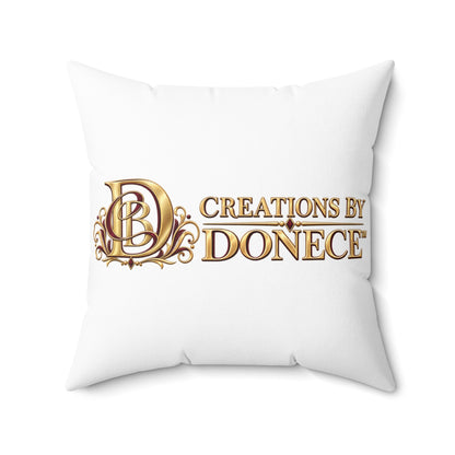 Creations By Donece Decorative Throw Pillow — Gold Logo Accent