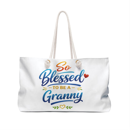 So Blessed to Be a Granny Weekender Bag – Grandmother Travel Tote