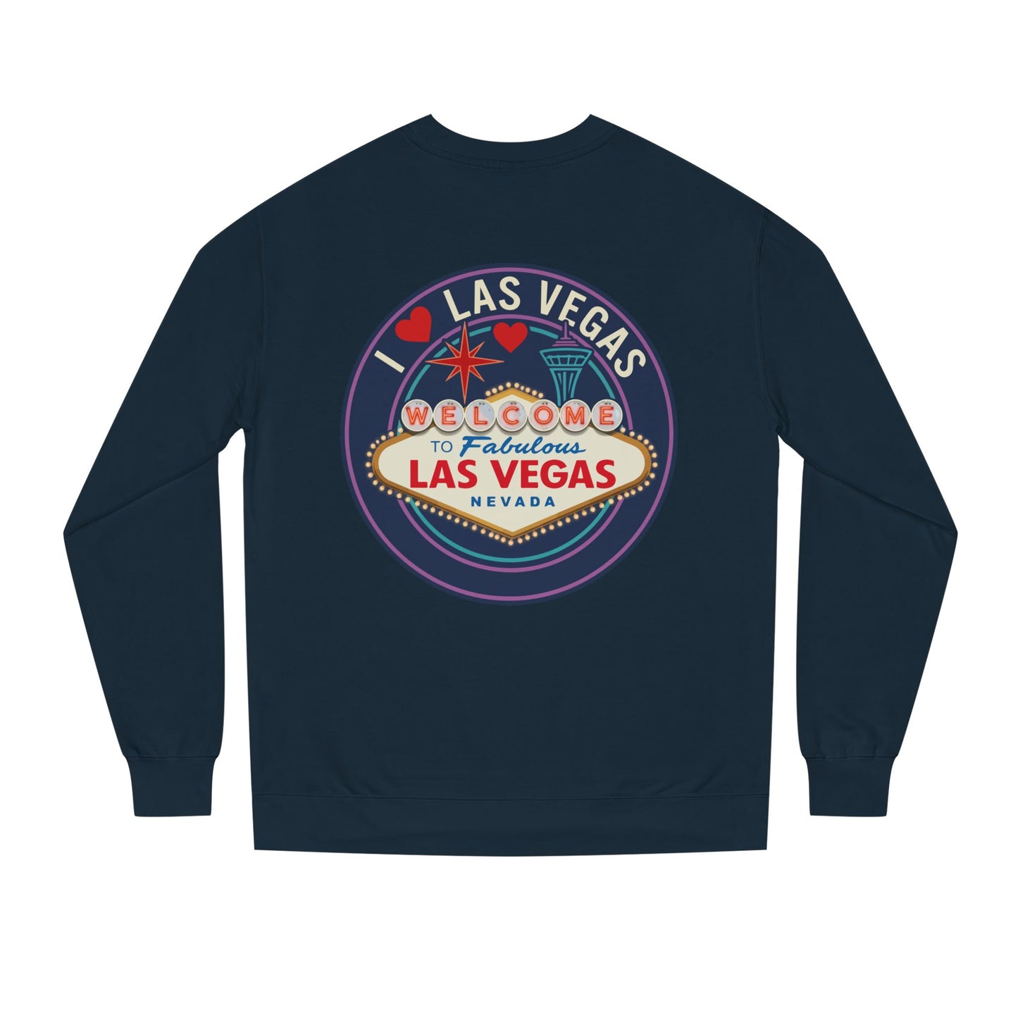 Las Vegas Welcome Sign Sweatshirt – Retro "I  Las Vegas" Crewneck