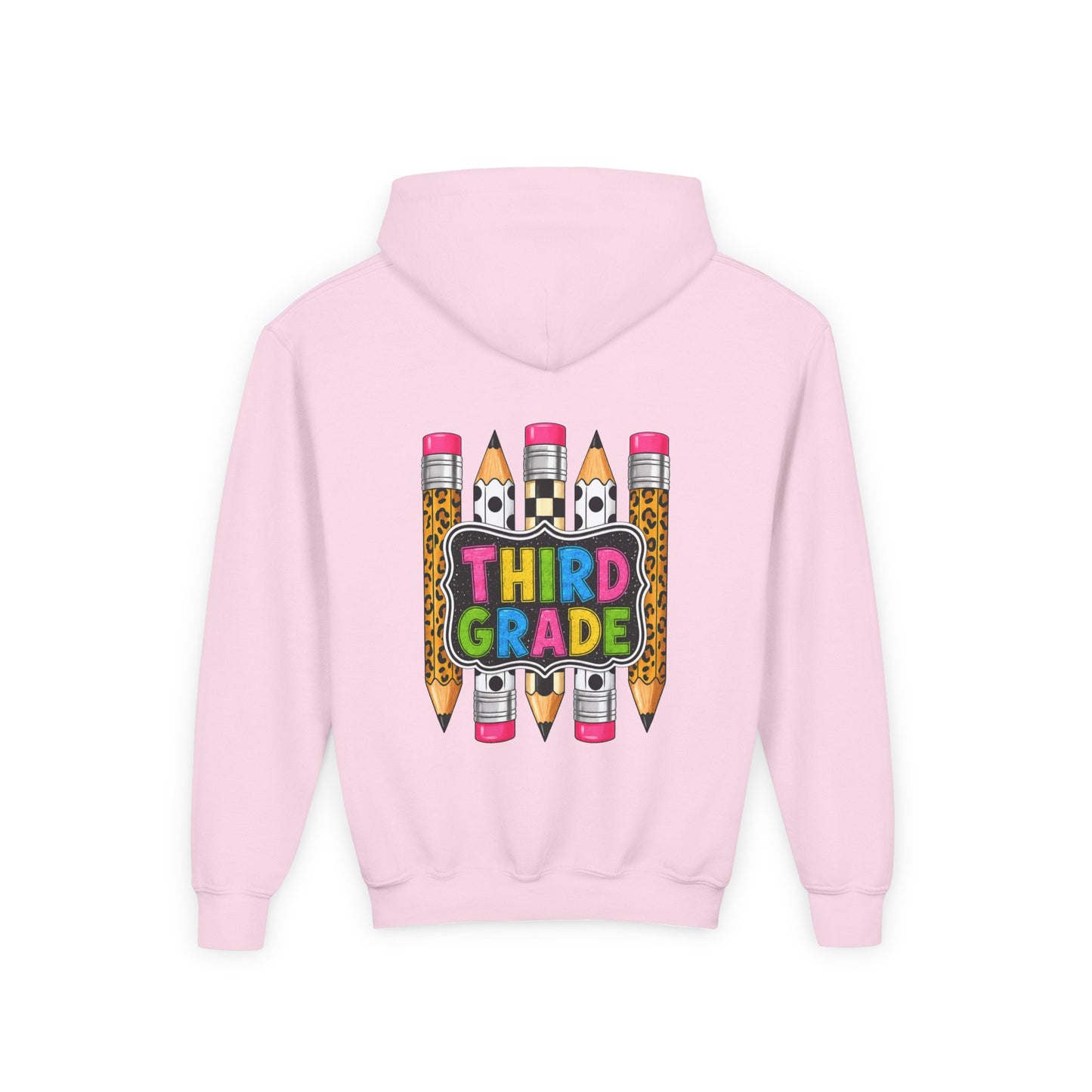 Third Grade Kids Hoodie — Cute Pencil Back-to-School Sweatshirt