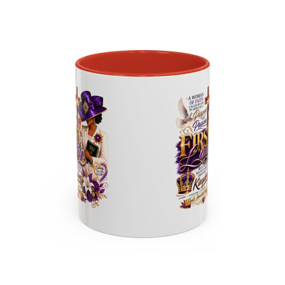 First Lady of Faith Accent Coffee Mug — Inspirational Christian Gift (11/15oz)