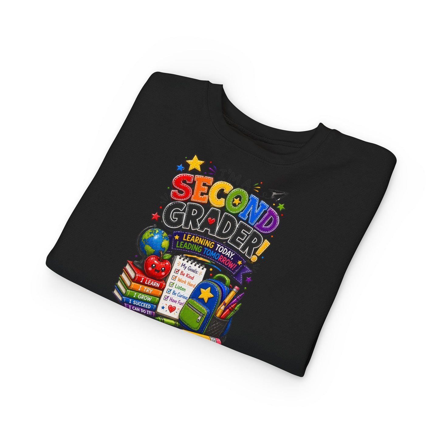 I'm a Second Grader Toddler Sweatshirt — Cute Back-to-School Kids Crewneck
