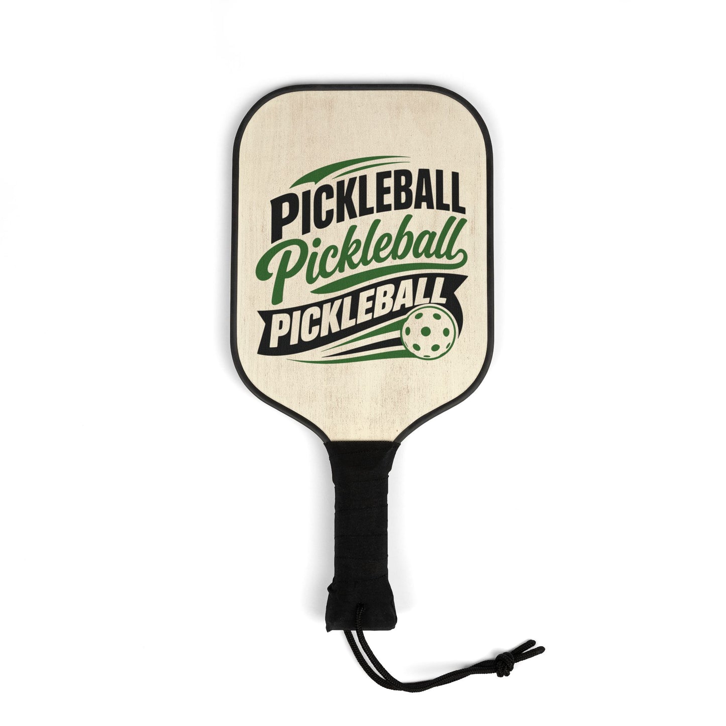 Pickleball Paddle Set — Retro "Pickleball" Graphic Paddle & 2 Balls Kit