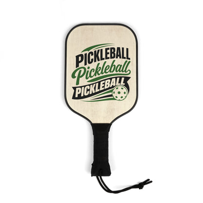 Pickleball Paddle Set — Retro "Pickleball" Graphic Paddle & 2 Balls Kit
