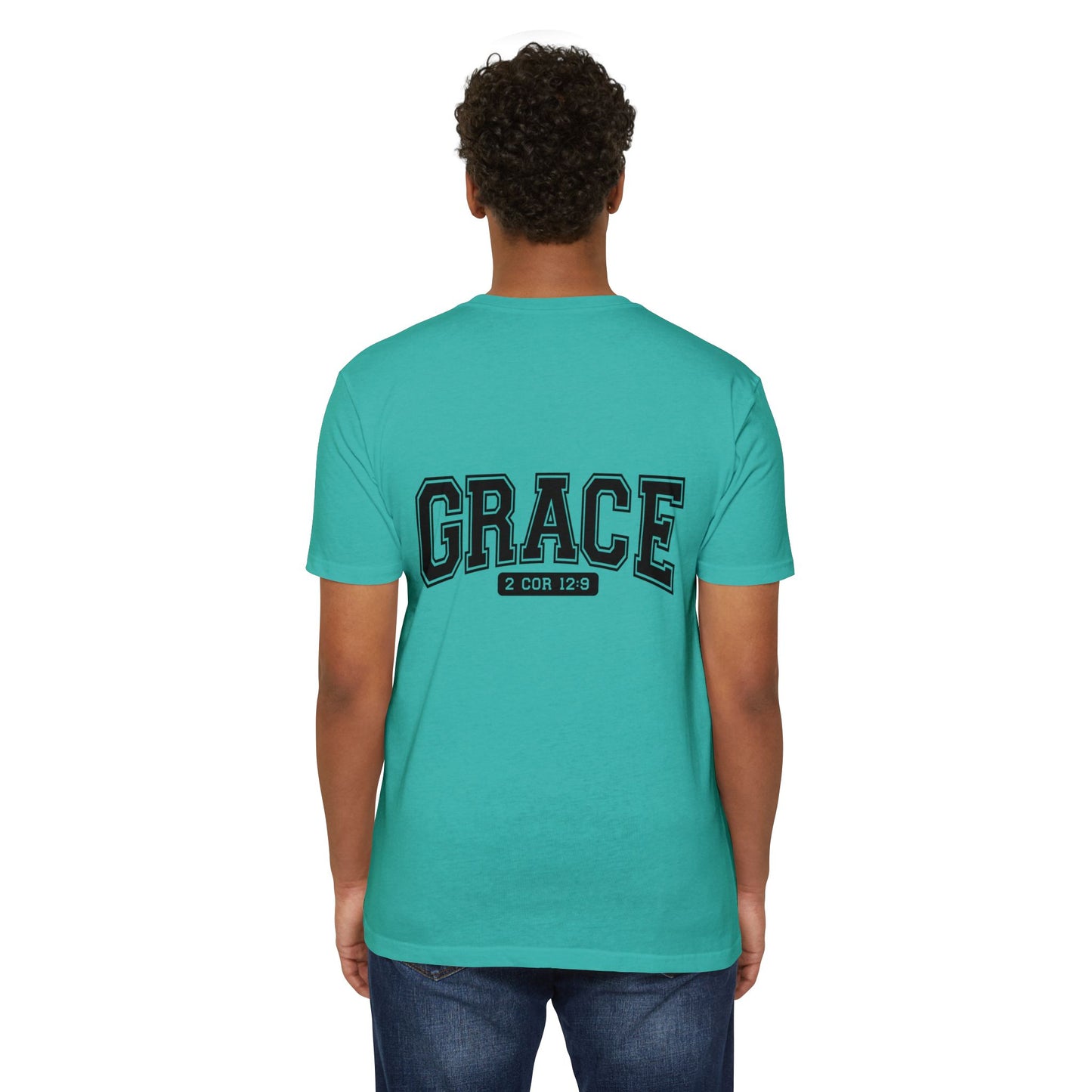 Grace T-Shirt — Faith Graphic Tee ("GRACE" with 2 Cor 12:9)