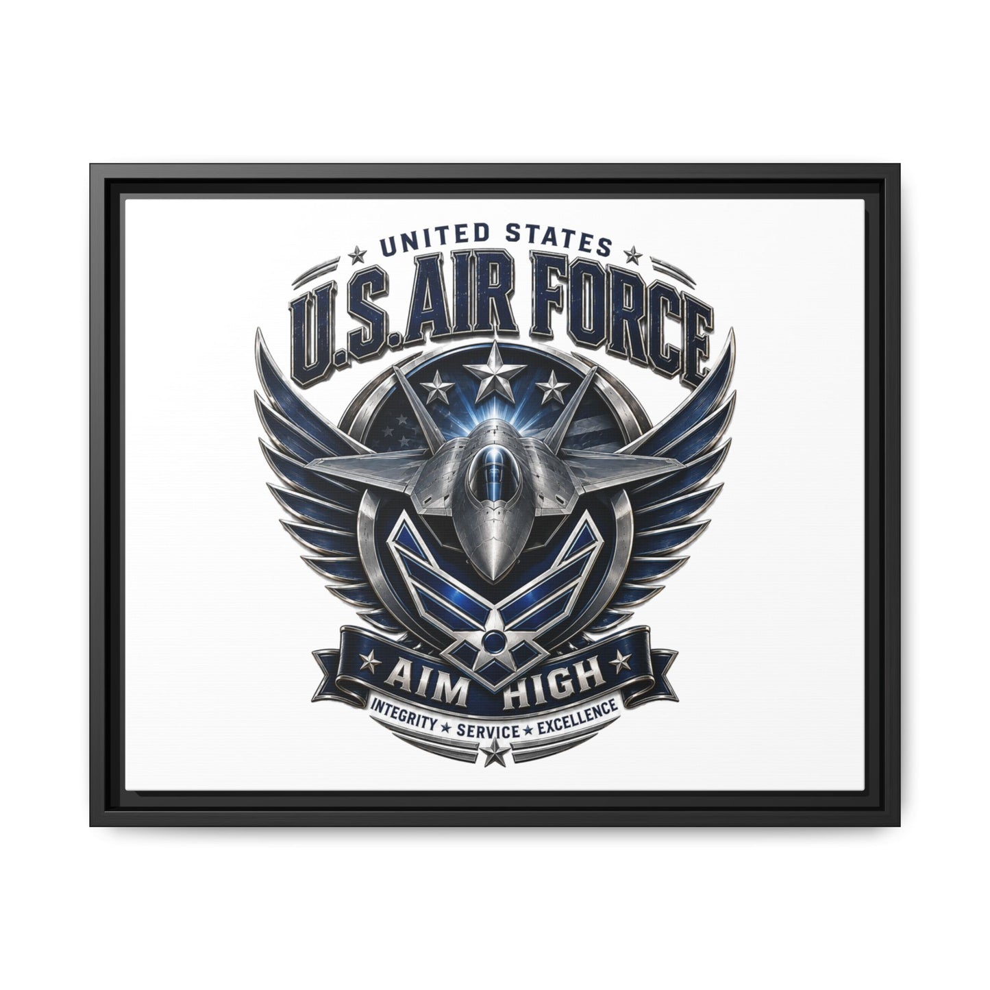 U.S. Air Force 'Aim High' Framed Canvas Print