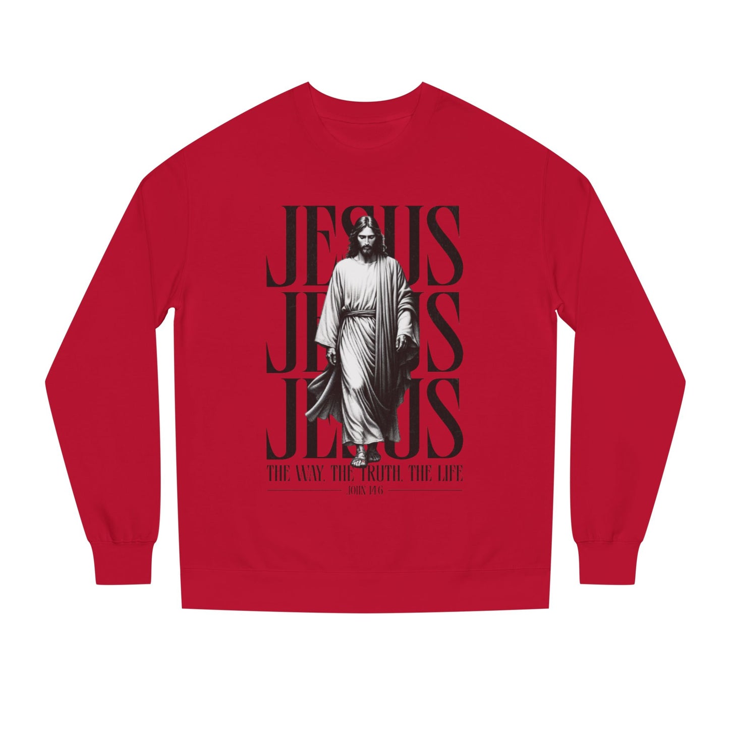 Jesus Graphic Sweatshirt — 'The Way The Truth The Life' Christian Crewneck