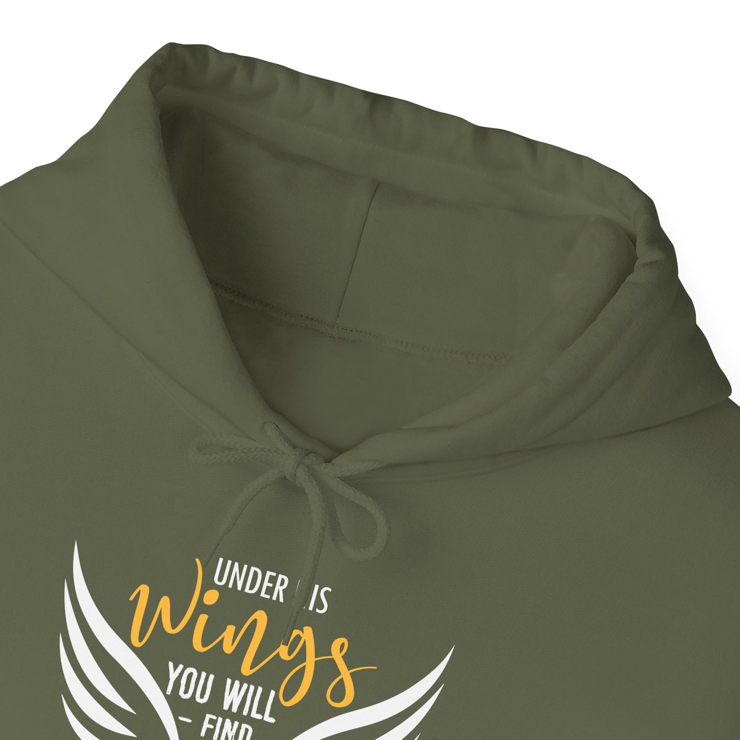 Under His Wings You Will -find Refuge Psalm 91:4 Hoodie