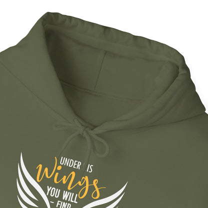 Under His Wings You Will -find Refuge Psalm 91:4 Hoodie