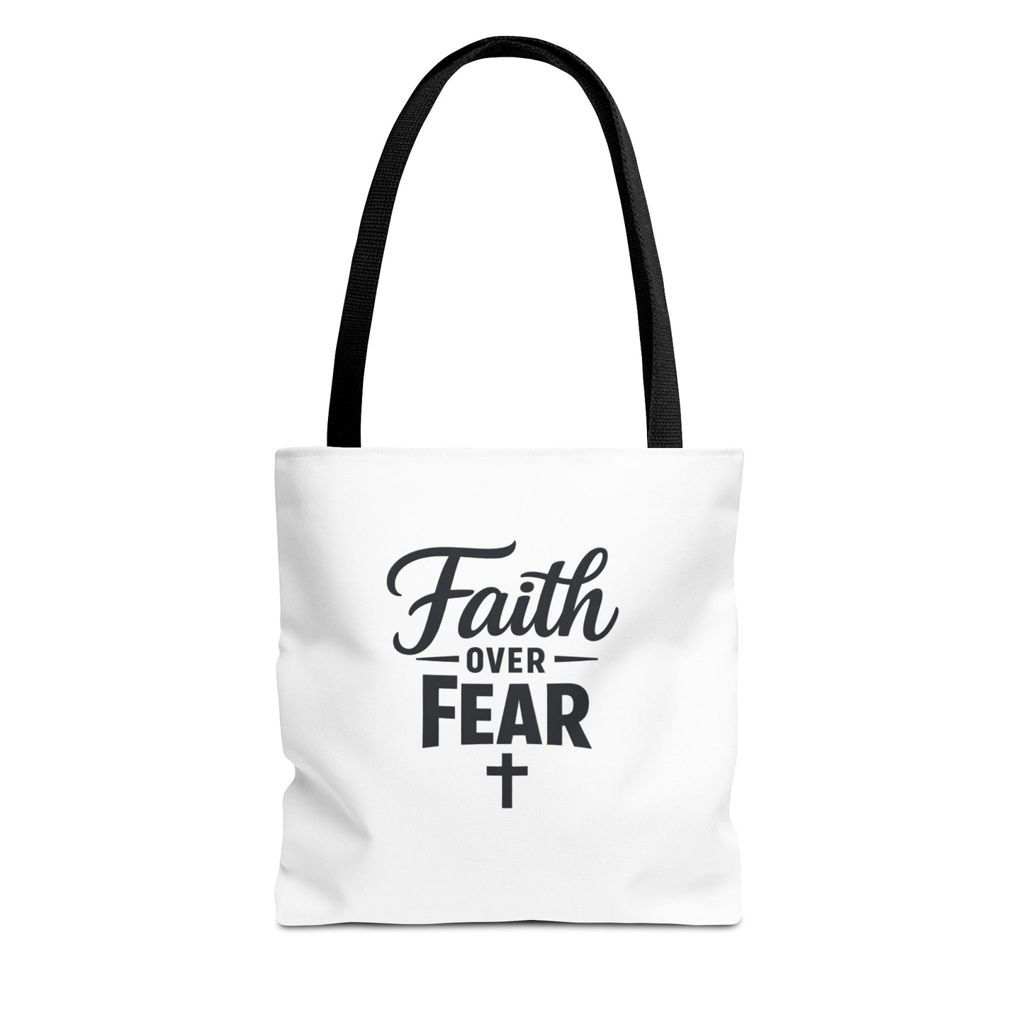 Faith Over Fear Tote Bag — Inspirational Christian Canvas Tote