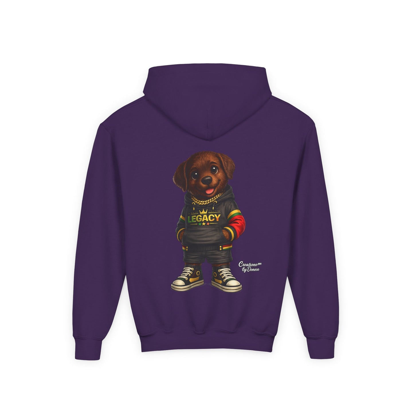 Youth Hoodie — 'Legacy' Streetwear Puppy Graphic Sweatshirt