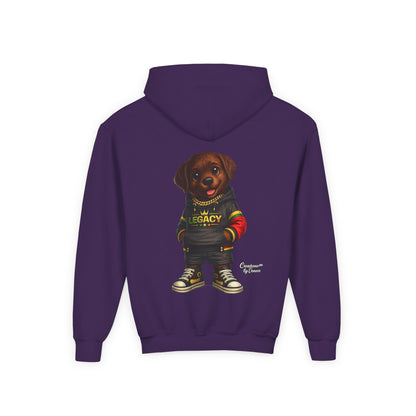 Youth Hoodie — 'Legacy' Streetwear Puppy Graphic Sweatshirt